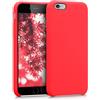 kwmobile Custodia Compatibile con Apple iPhone 6 / 6S Cover - Back Case per Smartphone in Silicone TPU - Protezione Gommata - rosso fluo