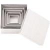 GLOREX Set di 5 scatole quadrate in cartone naturale, 14 x 14 x 5,3 cm, 5 pezzi