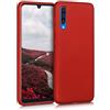 kwmobile Custodia Compatibile con Samsung Galaxy A50 Cover - Back Case Morbida - Protezione in Silicone TPU Effetto Metallizzato rosso scuro metallizzato