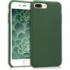kwmobile Custodia Compatibile con Apple iPhone 7 Plus/iPhone 8 Plus Cover - Back Case per Smartphone in Silicone TPU - Protezione Gommata - verde scuro