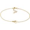 Elli Bracciale Donna Ciondolo A Forma di Cuore Intrecciato In Argento Sterling 925