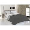 Italian Bed Linen Piumino Invernale, Grigio Chiaro/Grigio Scuro, 1 Posto, 150 x 200 cm