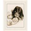 VERVACO Kit Punto Croce Contato Bambino E Sorella Decorativi per Pareti ca. 22 x 27 cm Set Fai da Te Creativo Adulti Ricamo Casa Decor Arte da Parete Kit per Hobby Cross Stitch