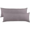 aqua-textil Classic Line Federa set da 2 cerniera cotone 40 x 200 cm grigio scuro