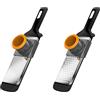 Fiskars Set di Grattugie Manuali, 2 Pezzi, Fori Grossi e Fini, Metallo/Plastica, Functional Form, 1014413