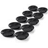 Grizzly Stampi per Tortini, 10 x Stampini da Crostatine Ø 11 cm, con Rivestimento Antiaderente, Set di Teglie da Forno, Forma Crostatine Piccole, per Mini Basi di Frutta, Mini Tartellette