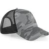 Beechfield Cappellino a 5 pannelli modello trucker personalizzato Beechfield Camo Snapback Trucker personalizzate o neutre