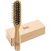 TEK - Spazzola Rettangolare con Dente Corto in Legno di Frassino, Handmade in Italy, per Capelli Corti, Districante e Massaggiante