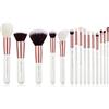 Jessup Set di 15 pennelli da trucco professionali per occhi, sopracciglia, labbra, ombretto, eyeliner e altri cosmetici, T220