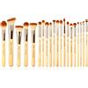 Jessup Marca 20pz Bellezza Pennelli in bambù per trucco professionale Set Trucco Kit di pennelli Fondotinta in polvere Pennelli per Ombretto T145