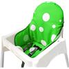 ZARPMA Cuscino Seggiolone coprisedili per Ikea Antilop,Lavabile per Bambini Pieghevole Ikea Childs Sedia coprisedili Ricoperto-Non Include Di Seggiolone E Cintura Di Sicurezza (Verde)