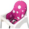 ZARPMA Cuscino Seggiolone coprisedili per Ikea Antilop,Lavabile per Bambini Pieghevole Ikea Childs Sedia coprisedili Ricoperto-Non Include Di Seggiolone E Cintura Di Sicurezza (Porpora)