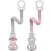 Nip, nastro per ciuccio con anello, set da 2 pezzi, per bambine, chiusura comoda per tutti i ciucci senza anello, anello di fissaggio in silicone flessibile, prodotto in Germania