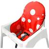 ZARPMA Cuscino Seggiolone coprisedili per Ikea Antilop,Lavabile per Bambini Pieghevole Ikea Childs Sedia coprisedili Ricoperto-Non Include Di Seggiolone E Cintura Di Sicurezza (Rosso)