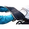 ByBoom ByBUM - Proteggi-mani, scaldamani, manicotto con interno in pile, misura universale per passeggino, buggy, rimorchio per la bicicletta, Colore:Nero/Grigio