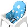 ZARPMA Cuscino Seggiolone coprisedili per Ikea Antilop,Lavabile per Bambini Pieghevole Ikea Childs Sedia coprisedili Ricoperto-Non Include Di Seggiolone E Cintura Di Sicurezza (Blu)