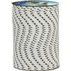Corderie Italiane 006006022 Treccia mare multiuso giardino e fai da te, stabilizzato ai raggi U.V. resistente a intemperie e agenti atmosferici, 6 mm, 100 mt, colore bianco con spia blu