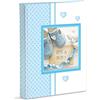 Mareli Album Foto Nascita con Diario 23X30Cm 56 Pg Bianche e 4 Pg Diario Personalizzabili Pagine in Cartoncino Spesso e Resistente Intervallate da Pergamino