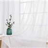 MIULEE Tende Trasparenti Ricamati Voile Tenda per Finestra con Occhielli 2 Pannelli per Soggiorno e Camera da Letto 140 X 245 cm Marocco Bianco