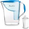 PearlCo Standard - Caraffa filtrante (blu) con 1 filtro classic(compatibile Brita® Classic®)