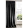 Eurofirany RIA Tenda Oscurante, Tenda con Fettuccia Arricciatenda - 1 pz, Tenda Extra Lunga, Elegante, Tinta Unita, Soggiorno, Camera da Letto, Densità 290 g/m², 140x270 cm, Nero