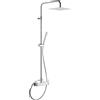 Newform - Colonna doccia con deviatore, soffione e doccetta, soffione quadro 61163