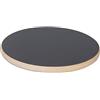 WAGNER Carrello per Piante Black Ø 29,5 x 2,5 cm I Carrello per Fiori per Interni, MDF con Rivestimento melaminico, Nero I Portavaso in Legno con Ruote I Portata 100kg I Made in Germany - 20027501