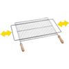 Sauvic 02820 Griglia Barbecue Estensibile da 72,5 a 82,5x40 cm, Inossidabile 18/8