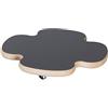 WAGNER Carrello per Piante Black Ø 33 x 4 cm I Carrello per Fiori per Interni, MDF con Rivestimento melaminico, Nero I Portavaso in Legno con Ruote I Portata 100 kg I Made in Germany - 20027601
