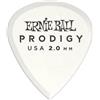 Ernie Ball, Prodigy Mini, Plettri da 2,0 mm, colore bianco, confezione da 6