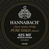 Hannabach Corde per Chitarra Classica, Serie 825 Tensione Medio Special Gold - set completo