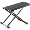 Tiger Gst35 Poggiapiedi per Chitarra, Poggiapiedi Pieghevole Regolabile in Altezza per Chitarra Classica, Acustica Elettrica, Nero
