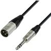 Adam Hall Cables 4 STAR BMV 0500 - Cavo microfono REAN XLR maschio a jack stereo da 6,3 mm 5 m