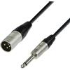 Adam Hall Cables 4 STAR MMP 0300 - Cavo microfono REAN XLR maschio a jack mono da 6,3 mm 3 m
