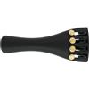 Wittner 918111G Cordiera Violino Ultra 4/4 - plastica high-tech - 4 accordatori di precisione, viti dorate - ultraleggera - con cordino in nylon per l'aggancio - nero