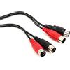 Hosa MID-203, Dual MIDI Cable, Dual 5-pin DIN to Same, 3 m