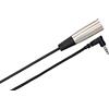 Hosa XVM-115M, Camcorder Microphone Cable, Right-angle 3.5 mm TRS to XLR3M, 15 ft