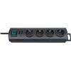 Brennenstuhl BS-1153300124-Tomas mult.Primera 1,5m 4T Negro