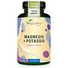 Vegavero Magnesio e Potassio Vegavero® | l'unico SENZA ADDITIVI | Forma Citrato ad Alta Biodisponibilità | contro Stanchezza e Affaticamento | Sali Minerali per Muscoli e Crampi | 180 capsule | Vegan