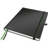 Leitz Complete Quality Notebook B5 a righe (iPad, formato tablet), 160 pagine, 80 fogli, copertina rigida, carta certificata FSC da 100 g/m², chiusura, segnalibro, porta penna, nero, 44740095