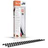 Peach PB406-02 - Dorsi in plastica, formato A4, 6 mm, 25 fogli, 100 pezzi, colore nero