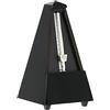 Wittner Metronomo Taktell forma piramidale Sistema Maelzel Serie 800 - Custodia in legno massello - Senza campana - Nero lucido - Meccanismo a carica manuale - Non richiede batterie - Made in Germany