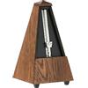 Wittner Metronomo Taktell forma piramidale Sistema Maelzel Serie 800 - Custodia in legno massello - Senza campana - Rovere marrone opaco - Non richiede batterie - Made in Germany
