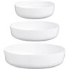 Luminarc - Piatto da portata, bianco, 26 cm + 22 cm + 18 cm