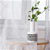 MIULEE Tende Trasparenti Ricamati Voile Tenda per Finestra con Occhielli 2 Pannelli per Soggiorno e Camera da Letto 140 X 225 cm Marocco Bianco