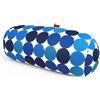 COVERBAGBCN - Cuscino Rotondo Anti-Stress Relax | Sollievo per Collo e Lombare | Riempimento con Microperle Confortevoli | Tessuto Lycra Morbido al Tatto | Lavabile in Lavatrice | 35x15 cm (Topi blu).