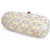 COVERBAGBCN - Cuscino Rotondo Anti-Stress Relax | Sollievo per Collo e Lombare | Riempimento con Microperle Confortevoli | Tessuto in Lycra Morbida al Tatto | Lavabile in Lavatrice | 35x15 cm(Mosaico)