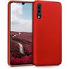 kwmobile Custodia Compatibile con Samsung Galaxy A70 Cover - Back Case Morbida - Protezione in Silicone TPU Effetto Metallizzato rosso scuro metallizzato