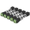 kwmobile 10x Connettore BNC Terminal Block - Set 5x Adattatori maschio e femmina - Adattatore BNC cavo coassiale per videocamera CCTV cablaggio reti