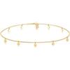 Elli Collana Girocollo con Ciondoli a Forma di Cerchio con Monete da Donna, in Argento 925, Oro, Misura 36